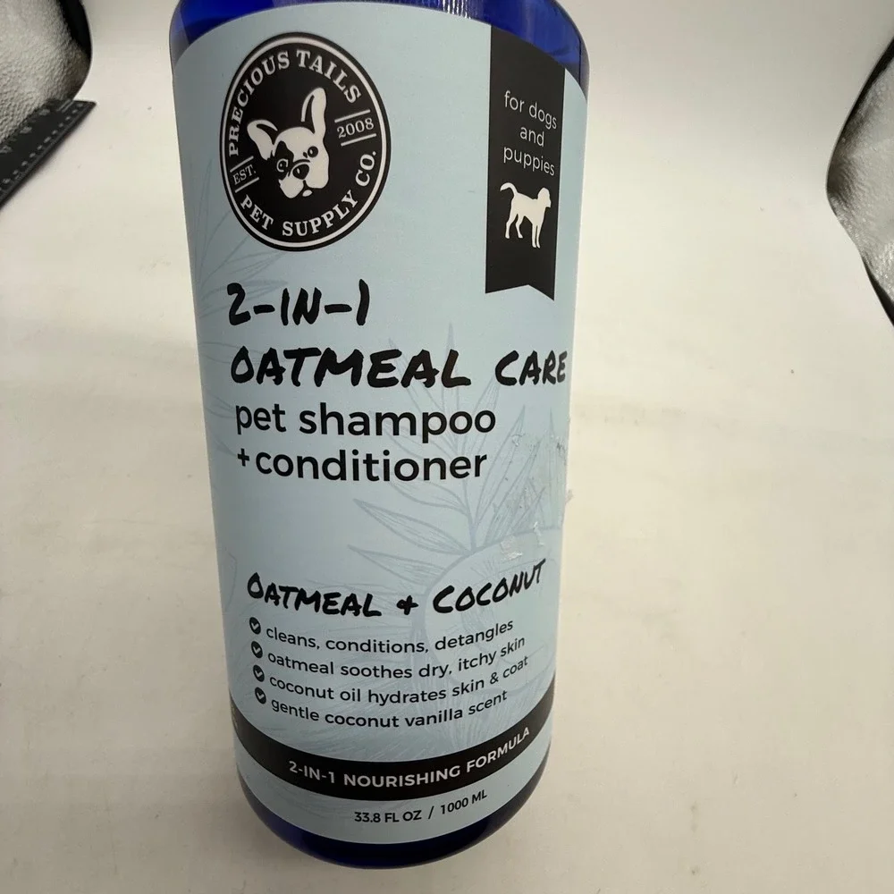 Precious‎ Tails 2-in-1 Oatmeal Care Pet Shampoo Conditioner Coconut Vanilla 33oz